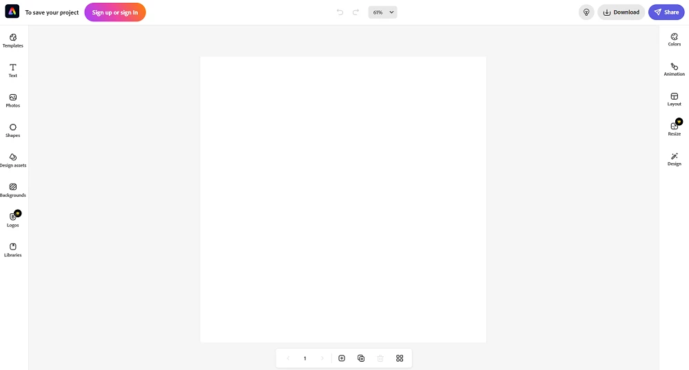 Adobe illustrator Online — Screenshot 1